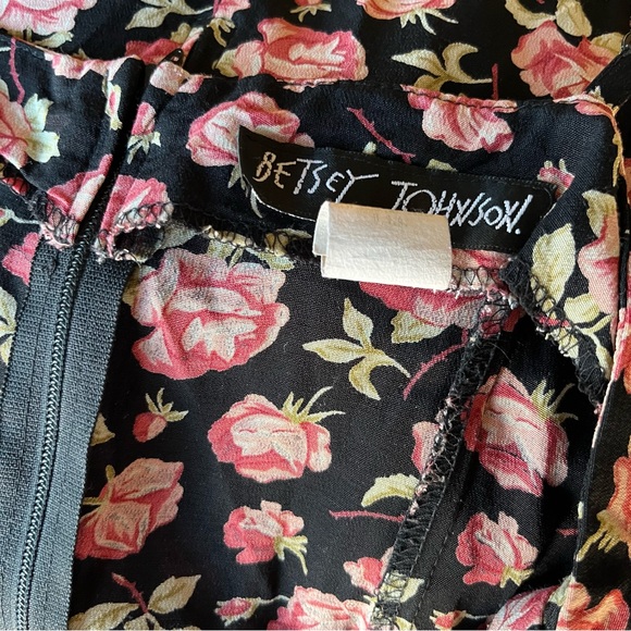 Vintage Betsey Johnson Rose Wrap Dress - Picture 5 of 6